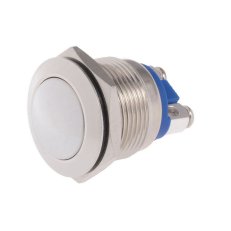 Tlačítkový spínač M19 250V/5A kovový T-LED 113101