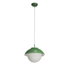 Závěsné svítidlo se skleněným stínidlem OSMONT LUKIDA ST2 10W IP40 E27 zelená