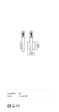 GALEA AP 1X40W E27 BLACK/ANTIQUE BRASS