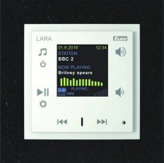 LARA internetové rádio ve vypínači LARA Radio šedá ELKO EP 8595188149235