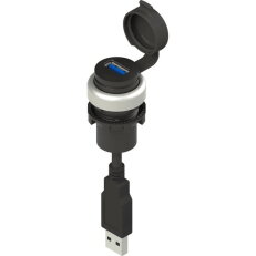 Zásuvka USB 3.0 - Kabel 3 m; Chromový kr