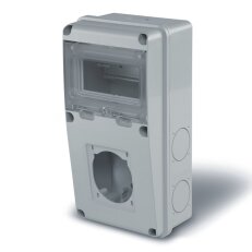 Prázdná zásuvková skříň ENERBOX 1-5 otvorů 6DIN SCAME 633.1013