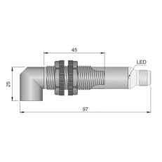 Optoelektronický senzor d18 mm AECO FT18SP-CBE 90 H