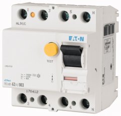 Proudový chránič 10kA FRCmM-25/4/01-S 4-pólový 0,1A 25A EATON 170321