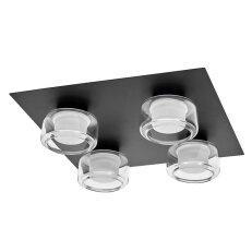 Orbis Flame Ceiling 4X5.5W Click CCT IP44 Black OSRAM 4099854447945