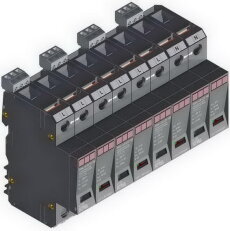 Přepěťová ochrana POm I 4 R LCF 100kA 280V/25kA, modulární, monoblok, B+C+D