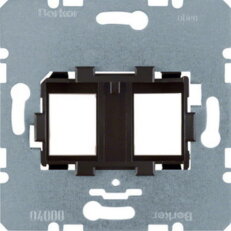Nosná deska s hnědým úchytem pro 2-nás. Modular-Jack HAGER WDF4715N