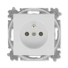 ABB LEVIT Zásuvka 55x55 s ochranným kolíkem s clonkami šedá 5519H-A02557 16
