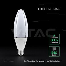 60W LED Bulb E40 Olive Lamp CREE CHIP 4000K VT-260, V-TAC SKU211876