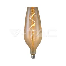 LED Bulb 4W Filament Spiral B125 2700K Smoky Glass VT-2272, V-TAC SKU23171