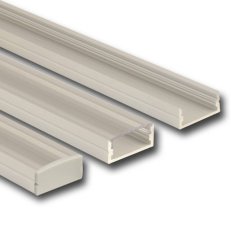Přisazený hliníkový profil PF, 24x10 mm, čirý difuzor, komplet, 2 m