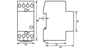Instalační stykač HS25-04 25 A, 230 V, 50 Hz,  0 sp., 4 rozp. DOEPKE 09980427