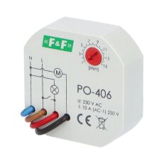 PO-406 časové relé krab. s doběhem, 1-15min F&F 1000930