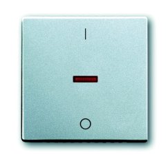 ABB 1751-0-2954 Kryt spínače jednoduchý, s potiskem I/0, s červeným průzorem