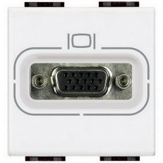 BTICINO LIVINGLIGHT ZÁSUVKA VGA 2MODULOVÝ BÍLÁ N4282