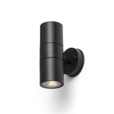 SORANO II nástěnná černá plast 230V LED GU10 2x8W IP44 RENDL R13634