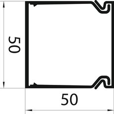 OBO HFVK 5050 lgr Propojovací kanál HF-VK bezhalogenový 50x50x2000 světle šedá