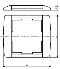 Jednorámeček ABB ELEMENT bílá/bílá 3901E-A00110 03