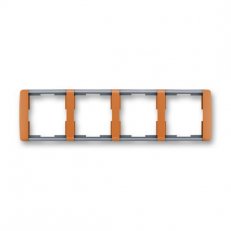 ELEMENT Čtyřrámeček vodorovný karamelová/led. šedá ABB 3901E-A00140 07