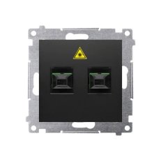 Světlovodná/optická zásuvka dvojitá SC/APC černá matná KONTAKT SIMON DGS2.01/49