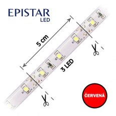 LED pásek 60LED/m, 3528, IP68, červená, 12V, GEL, 5m FK TECHNICS 4731516-60