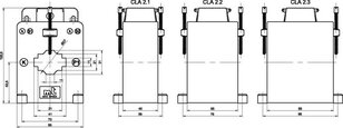 Měřící trafo 0566 CLA 2.1 600/5A 10VA 0,5 FS5 120% násuvné, 40x10, 30x20, d27