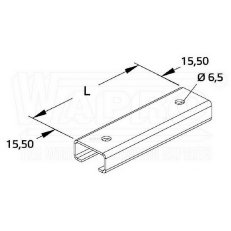 CH-BT-3015-15-D-BZN-200 profilová lišta WAPRO CH-BT-3015-15-D-BZN-200
