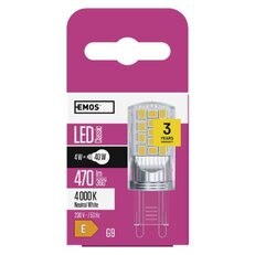LED žárovka Classic JC G9 4W (40W) 470 lm neutrální bílá EMOS ZQ9545