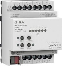 Ovladač topení 6x regulátor One a KNX na DIN GIRA 213900