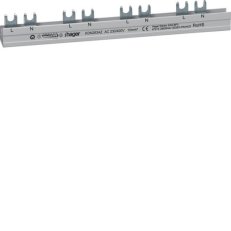 Hřebenová přípojnice 2P pro ARF 63A, 10mm2/12mod. (L+N+mezera) HAGER KDN263AZ