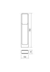 Sloupkové svítidlo MIST ST70 LED SMD 12W IP54 DG 3000K REDO 90245