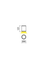 Stropní svítidlo ETA PL LED COB 6W IP54 DB 3000K REDO 9063
