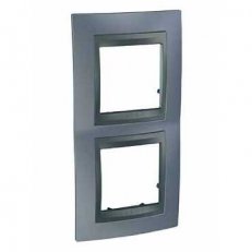 Unica Top rámeček dvojnásobný vertikální Metal grey/Grafit MGU66.004V.297