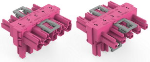 T-rozdělovač 5pól. Kód. B Růžová WAGO 770-1743