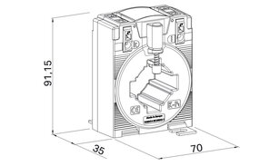 Zásuvný transformátor proudu, 300A/5A WAGO 855-405/300-509
