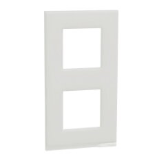 Unica Pure Krycí rámeček dvojnásobný vertikální Frosted White NU6004V85