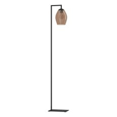 Stojací svítidlo ESTANYS 1 E27 černá/BRAUN-TRANSP. 1X40W EGLO 390255