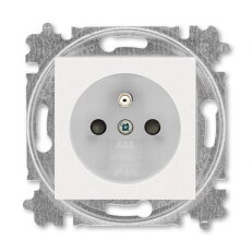 ABB LEVIT M zásuvka s kolíkem perleťová/bílá 6619H-A06357 68 (náhrada 5519)