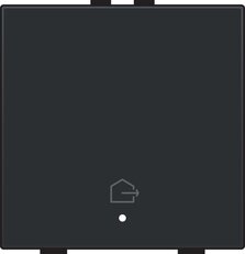 NHC 1násobný ovladač s LED (odchod z domova) BLACK COATED NIKO 161-52921