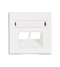 Kryt datové zásuvky 2x RJ45 UAE SFB, popisové pole, bílý SCHRACK EV104312--
