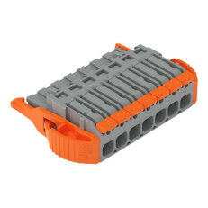 1vodičová pružinová svorkovnice, Páčka, Push-in CAGE CLAMP, Šedá