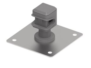 Plastový držák vedení na kovovém podstavci na drát 8mm, V2A/plast GROMTOR 402113
