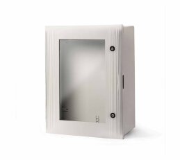 Skříň 49157-T STONE IP55, 700x500x250mm, průhledné dveře, bez montážní desky