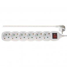 Prodlužovací kabel 6 zásuvek 2M s vypínačem SCHUKO Emos P1622