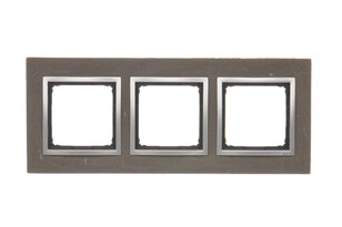 Rámeček 3 -násobný Simon 54 Nature, IP20/IP44,, beton tmavý/stříbro DRN3/96