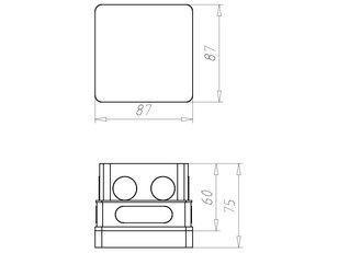 Krabice s minerálním víčkem 87x87x75 mm, pod omítku KAISER 1094-22
