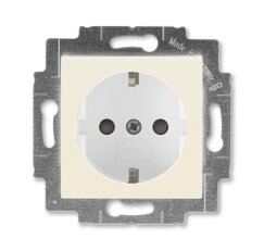 Zásuvka ABB LEVIT s bočními kontakty, bezšr, slonová kost/bílá 6620H-A07457 17