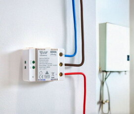 Relé SHELLY OGEMRAY SMART RELEY 25A s měřením spotřeby, WiFi, Bluetooth