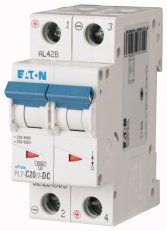 Jistič PL7-C20/2-DC-DC, char. C, 2-pólový, 10kA, 20A EATON 264903