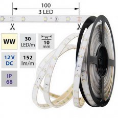 LED pásek SMD3528 WW, 30LED, IP68, 5m, 12V, 2,4 W/m